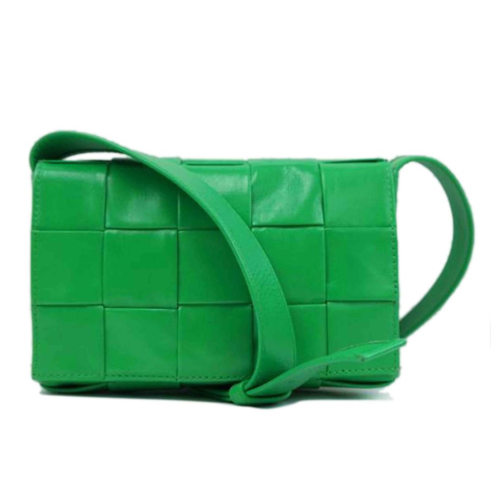 Bottega Veneta Cassette Leather Shoulder Bag Green